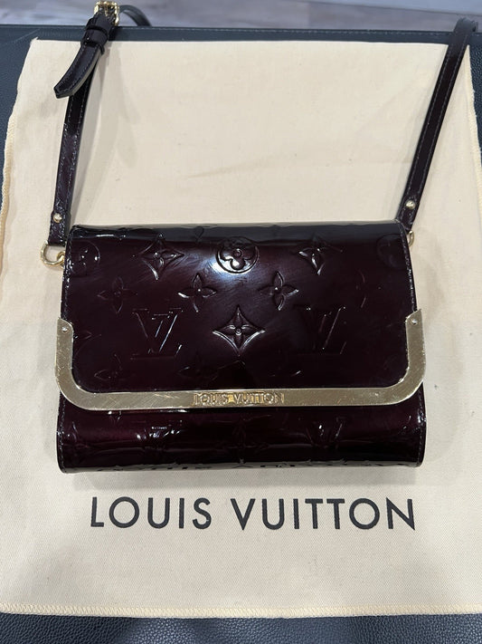 Louis Vuitton Vernis Amarante Rossmore PM Crossbody W/Box Duster & Authenticity