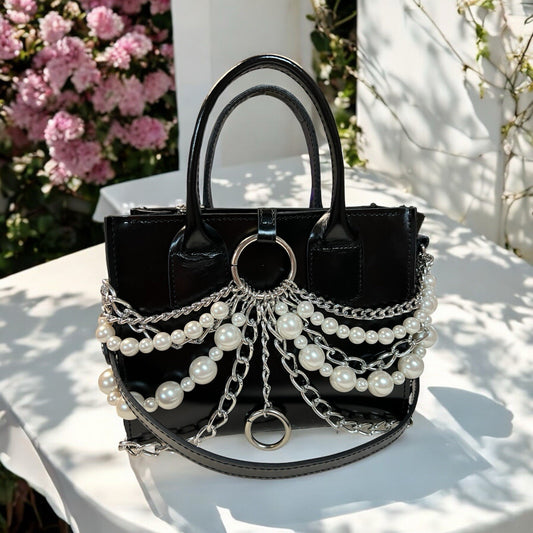 JUNYA WATANABE X COMME Des GARCONS Pearl Chain Mini Top Handle Crossbody