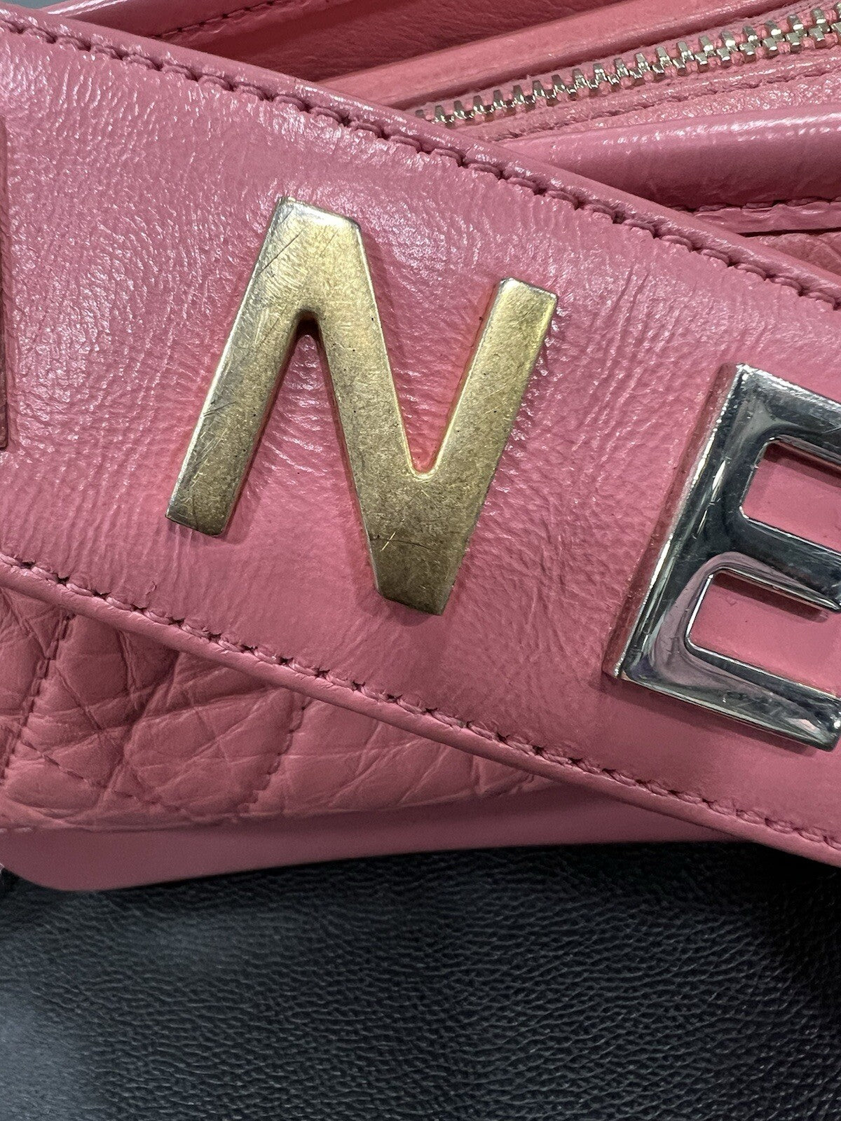 Chanel Gabrielle Pink Hobo Logo Handle Bag W/Certificate Of Authenticity