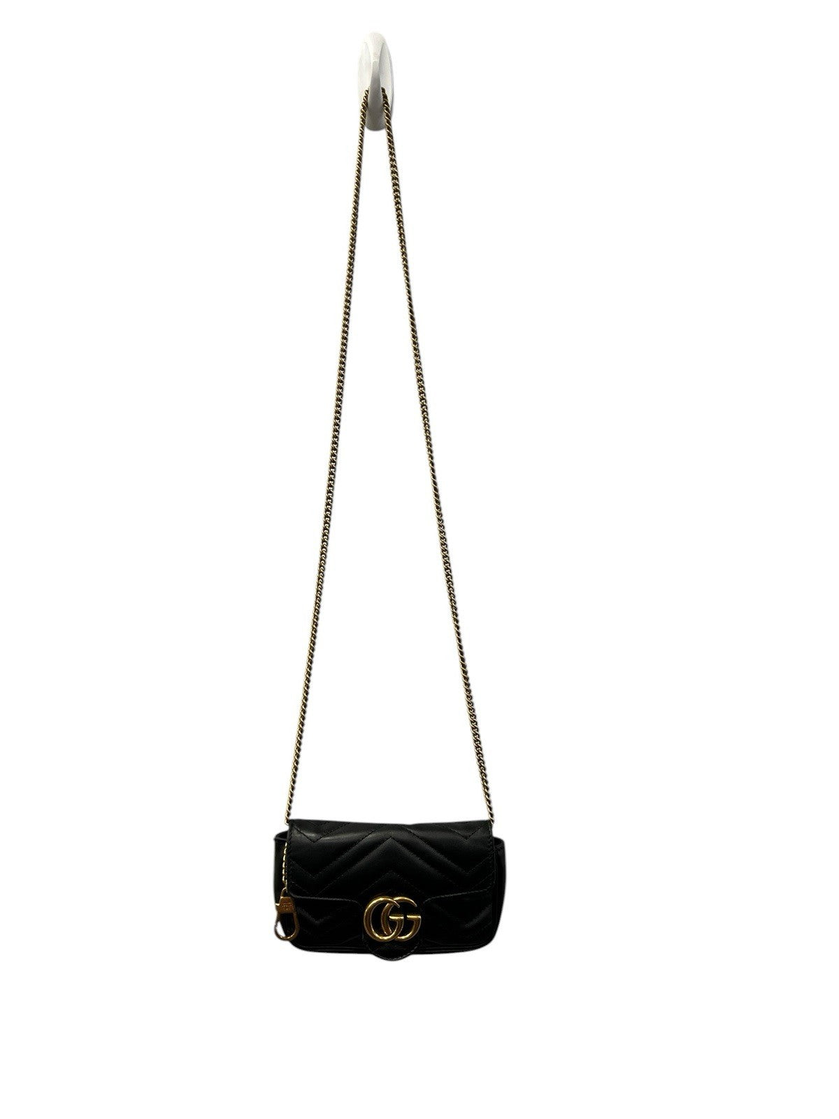 Gucci Marmont Mini Black/Gold Crossbody With Authenticity Retail $1550