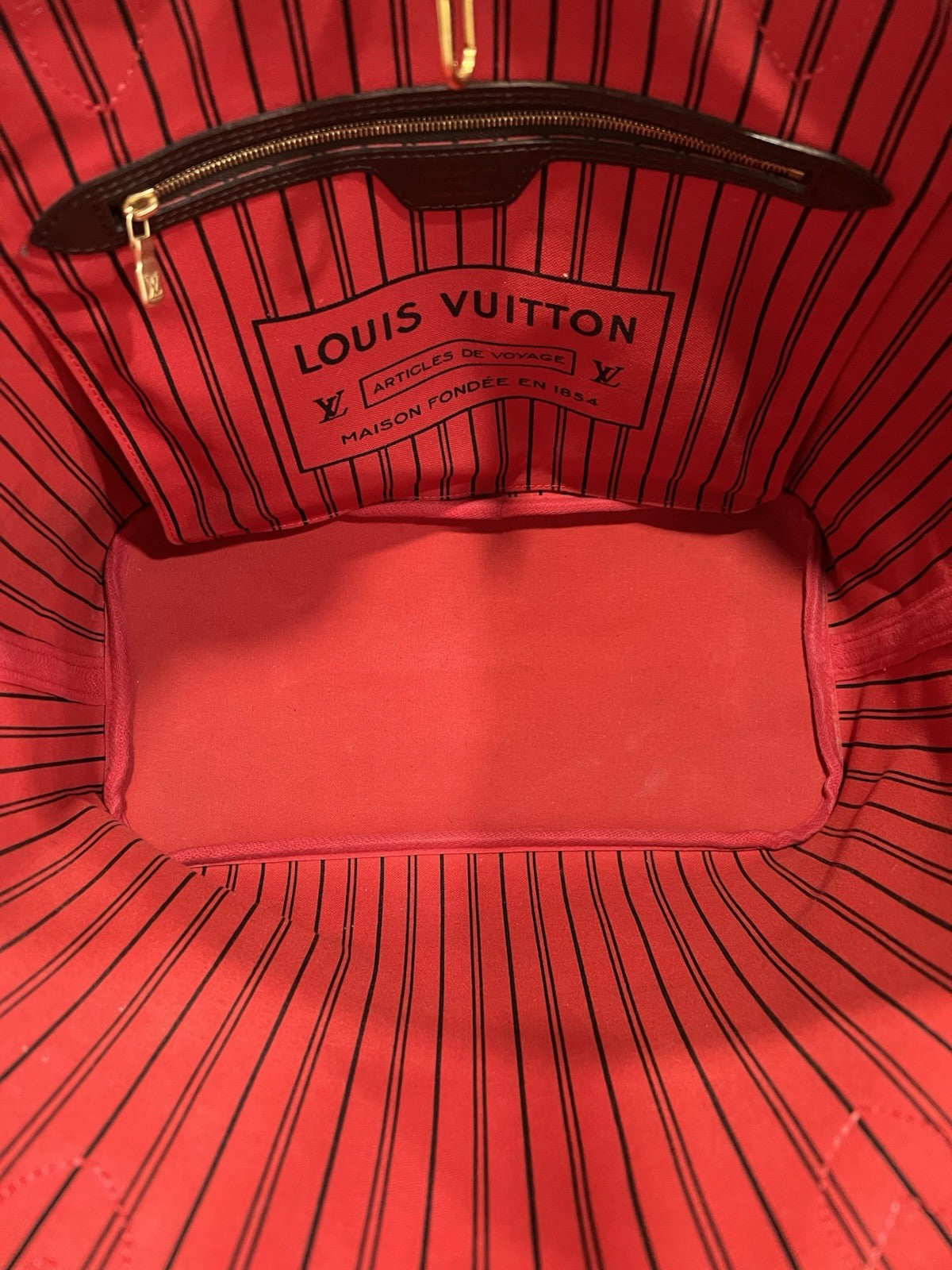 Louis Vuitton Damier Ebene Neverful MM W/Authenticity (NO INSERT)