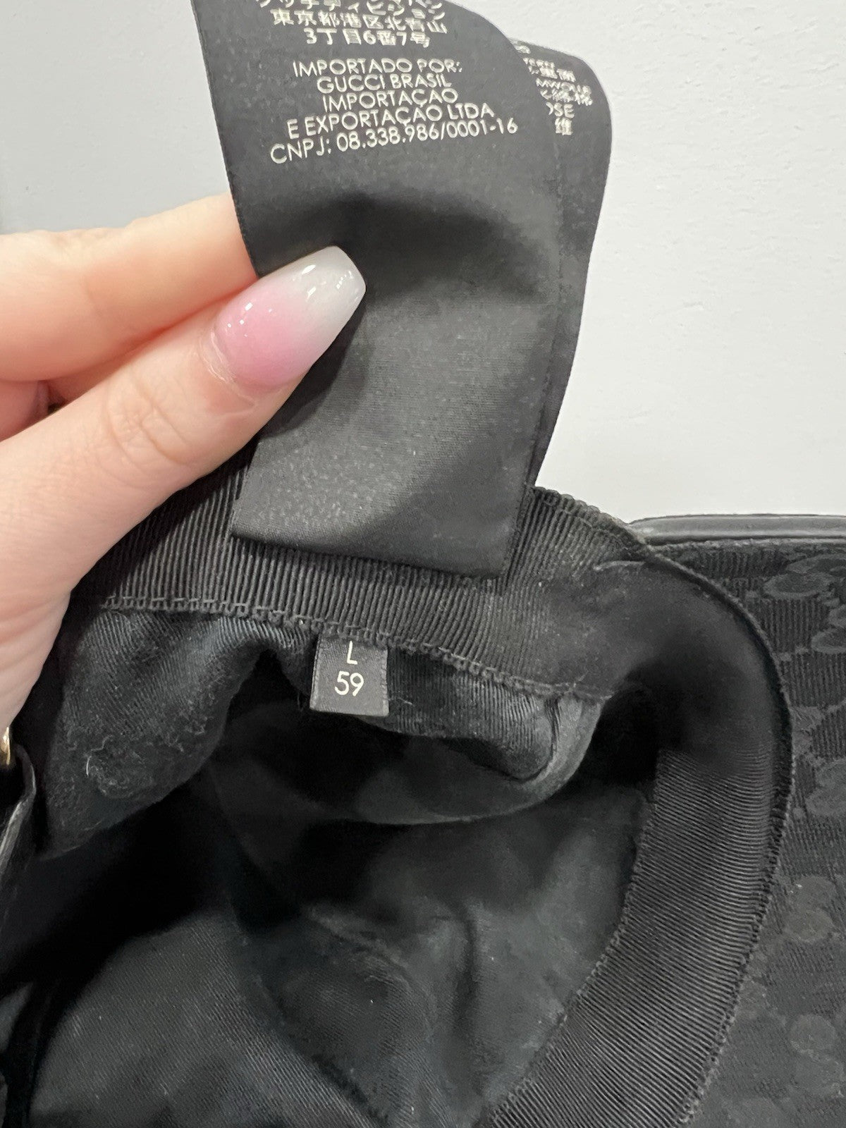 Gucci Original GG Black Canvas Monogram Web Baseball Hat