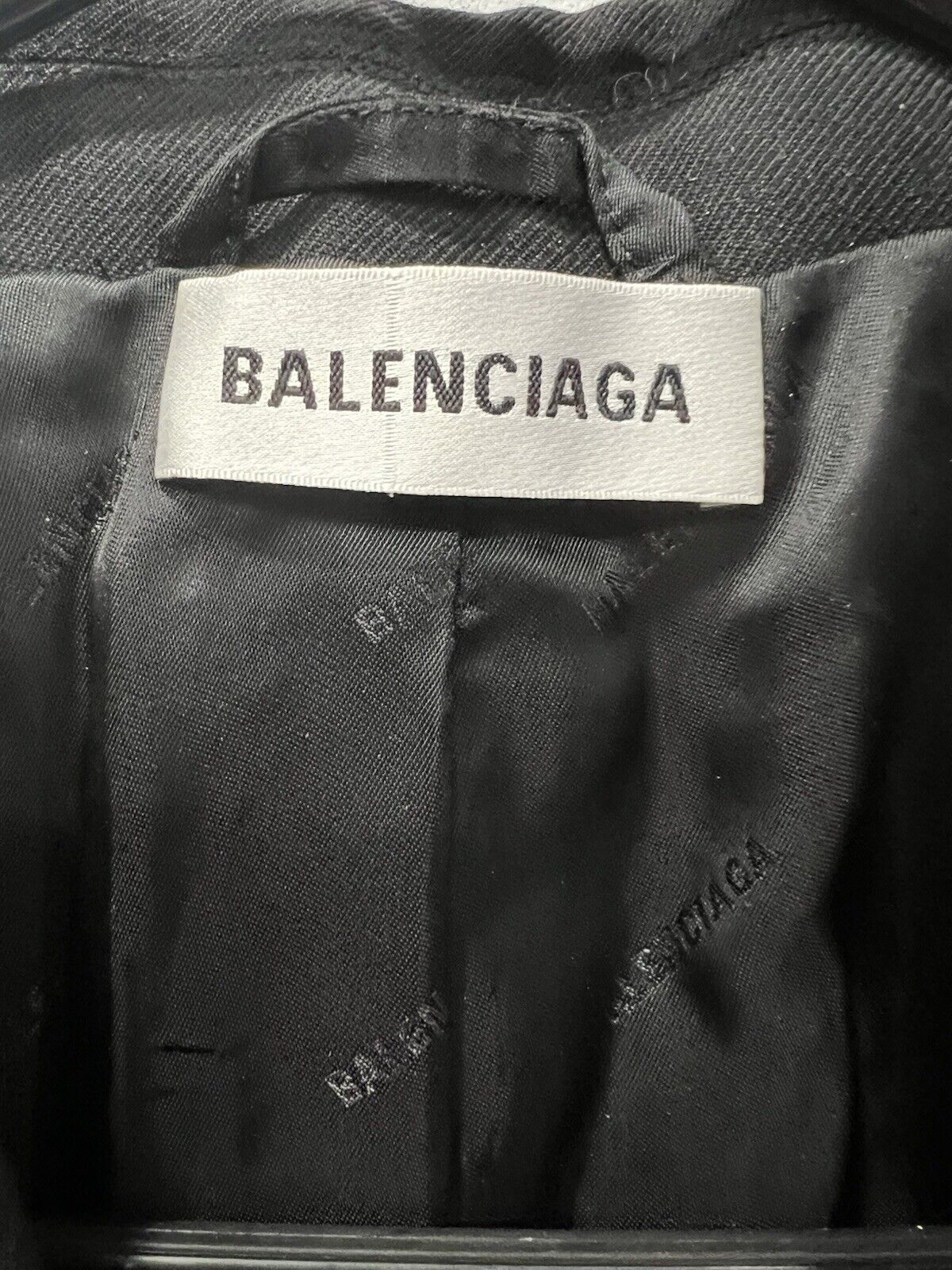 Balenciaga 2016 Black Virgin Wool Hourglass Blazer Size 36/US4 Retail $3200