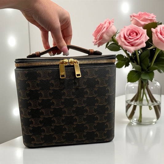 Celine Triomphe Square Vanity Case With Authenticity Retail $920