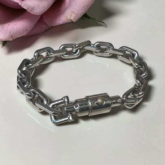Gucci Jackie 1961 Silver-Toned Link Bracelet 7" Retail $500
