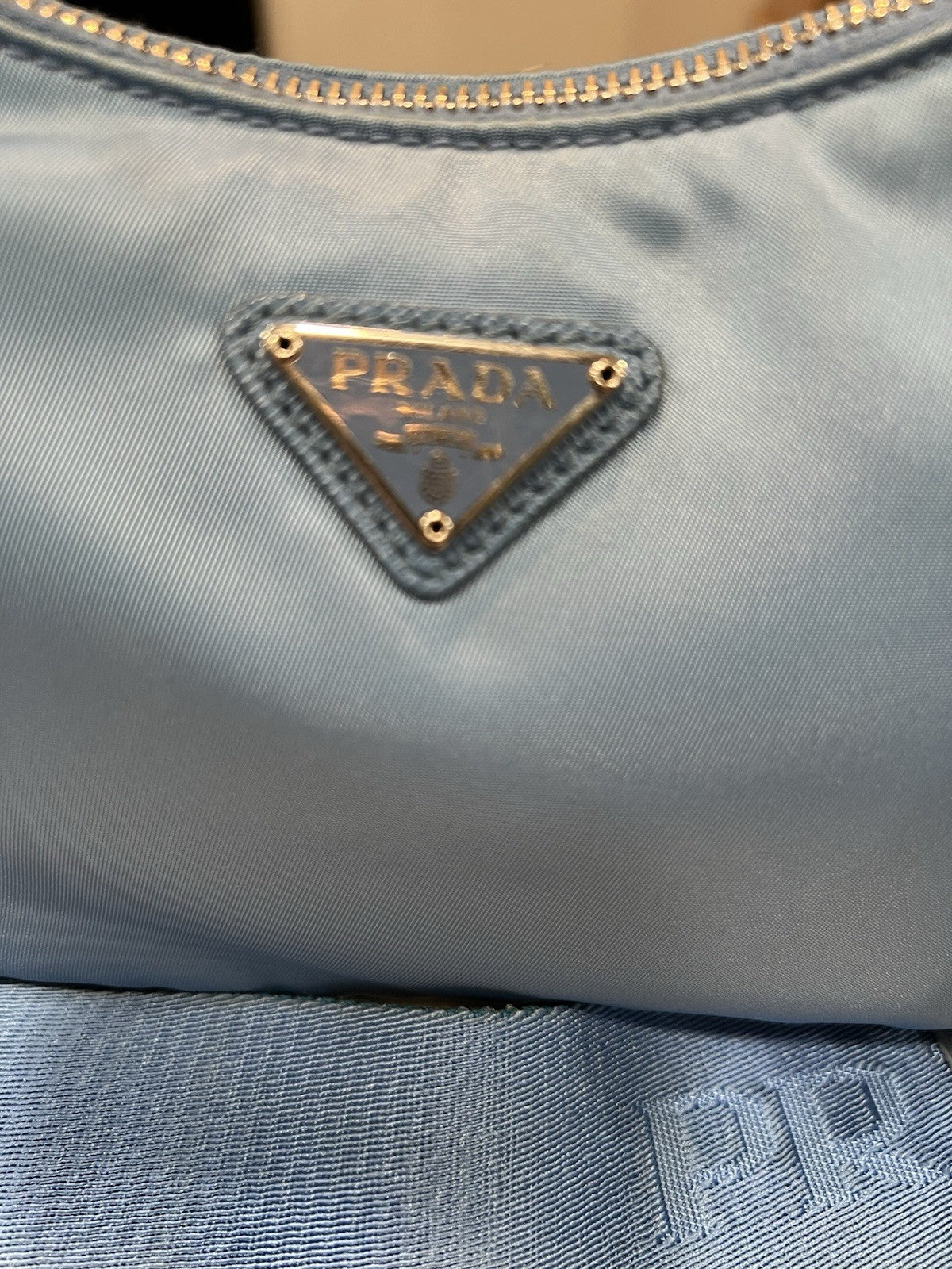 Prada Re-Edition 2005 Shoulder Tessuto Blue Nylon Shoulder Bag
