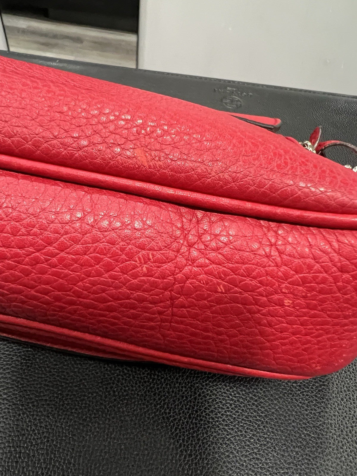Gucci Red Classic Soho Flap Bag W/Authenticity