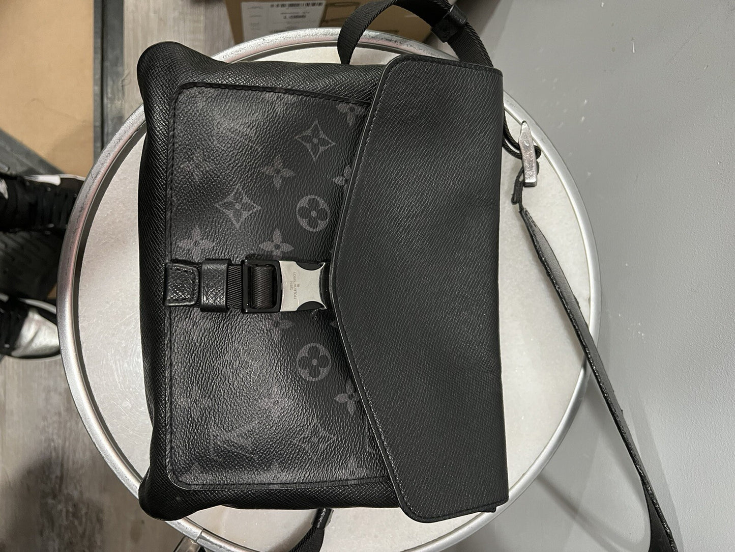 Louis Vuitton Outdoor Flap Messenger Bag Eclipse W/Certificate Of Authenticity