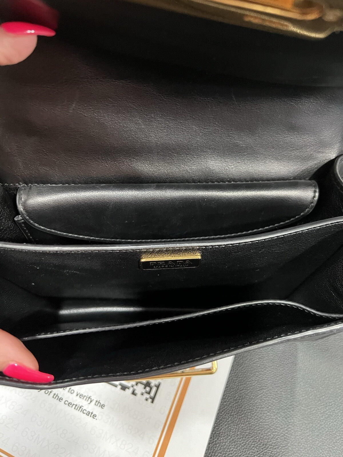 Prada Cashier Shoulder Bag With Certificate Of Authenticity