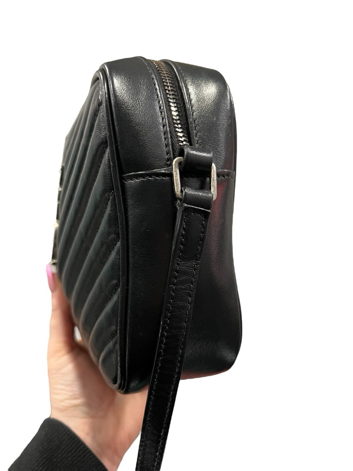 YSL Saint Laurent Black Lou Camera Bag