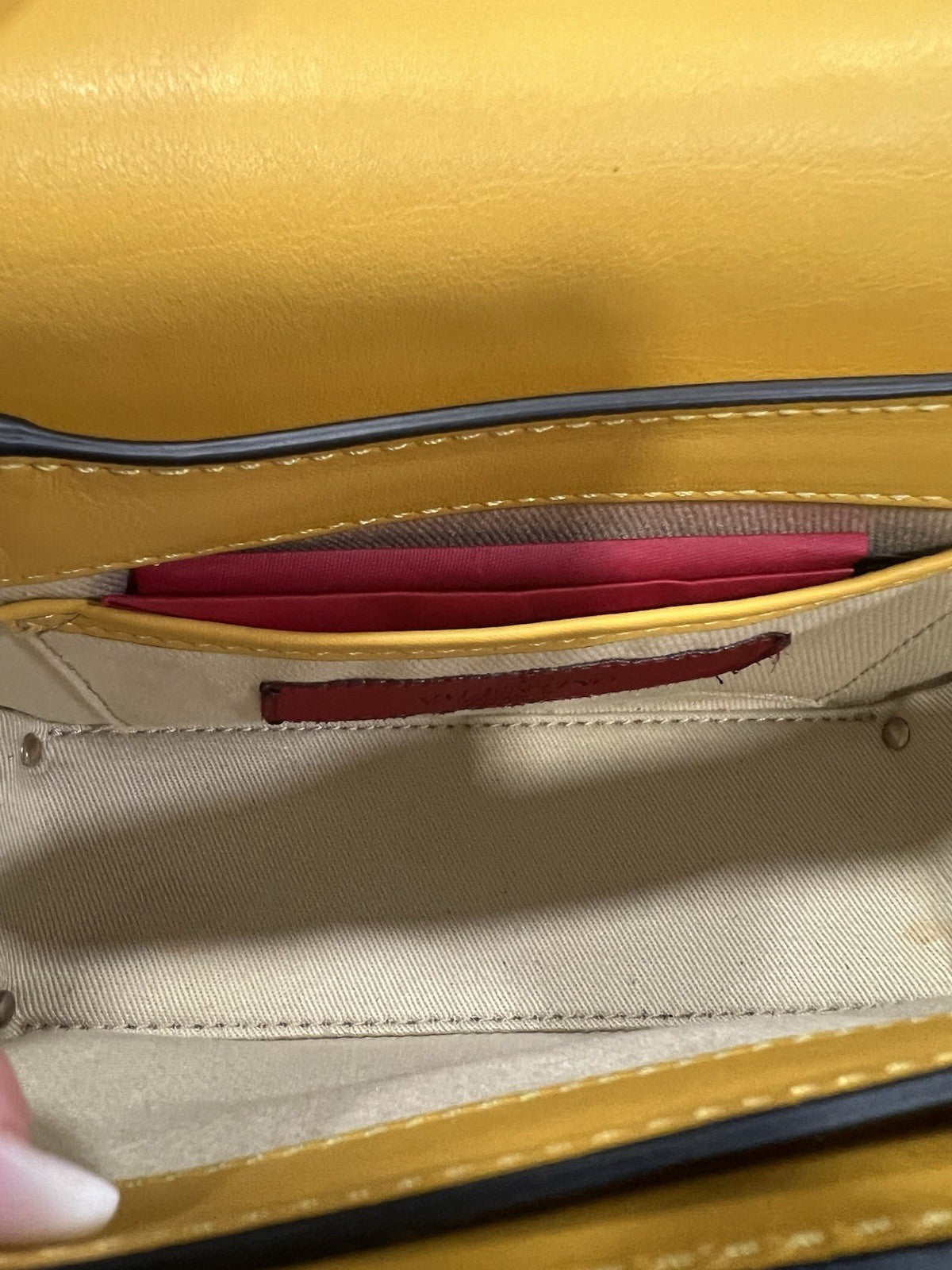 Valentino Garavani Yellow Rockstud Crossbody Small Bag Retail $2195