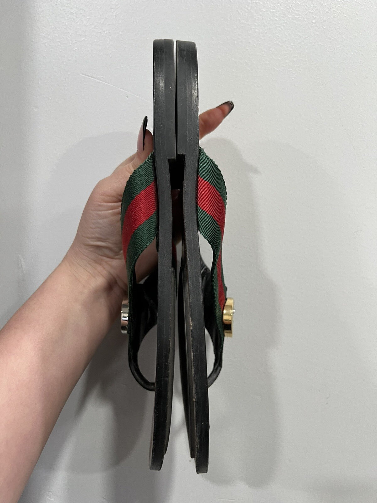 Gucci Kika Interlocking G Web Sandal Size 40/US 10 W/Duster