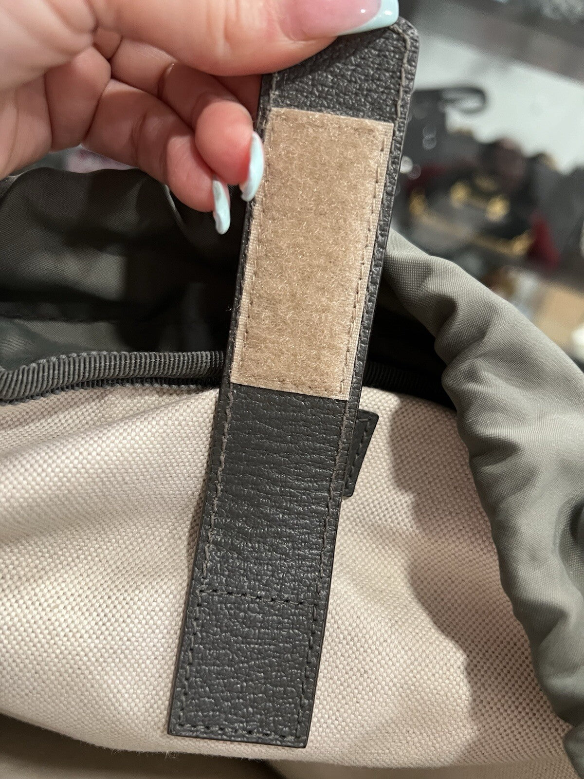 Gucci Ophidia Grey Backpack With Authenticity