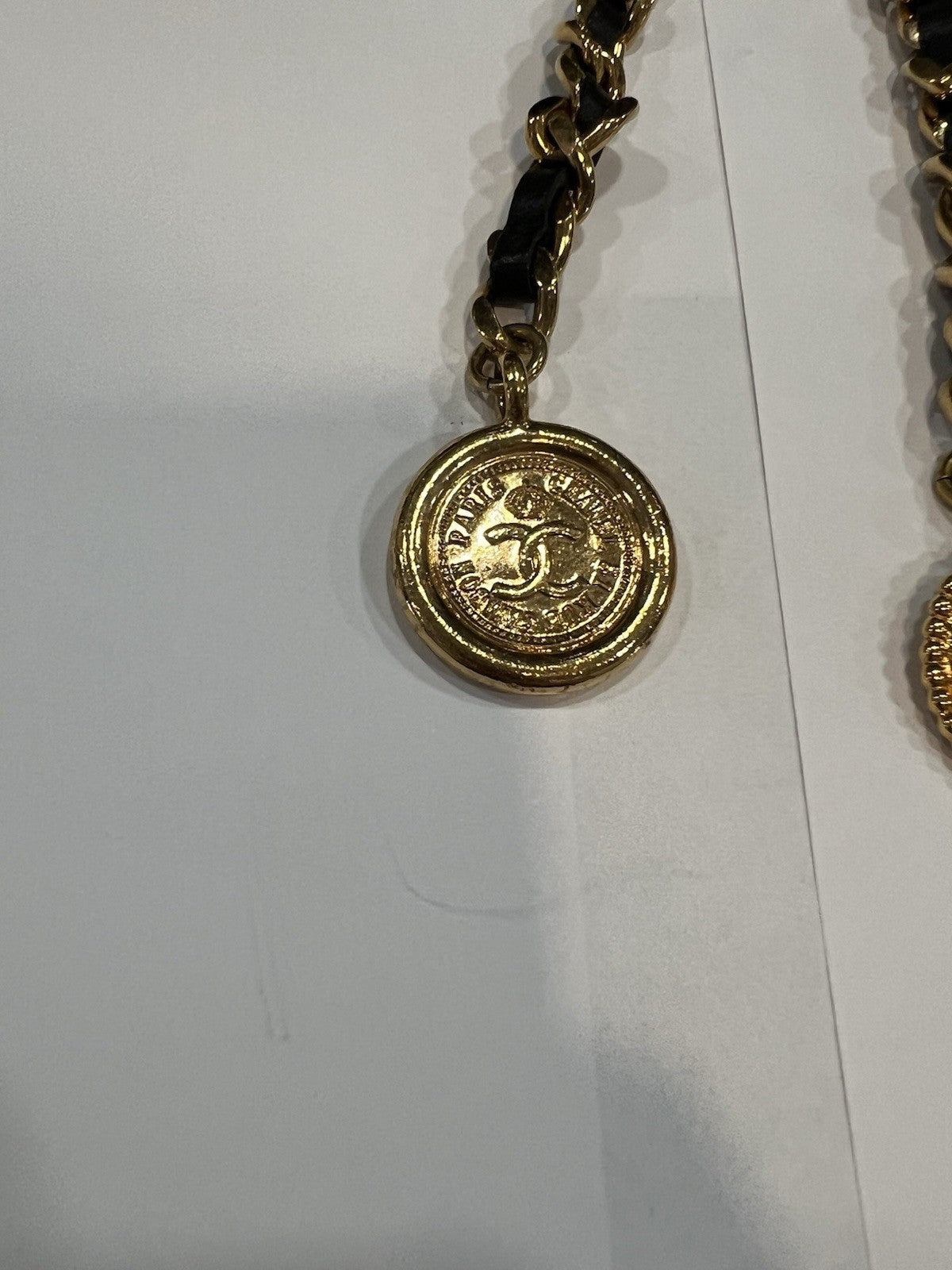 Chanel Runway 1992 Multi Chain Medallion Belt With Authenticity Size 26"