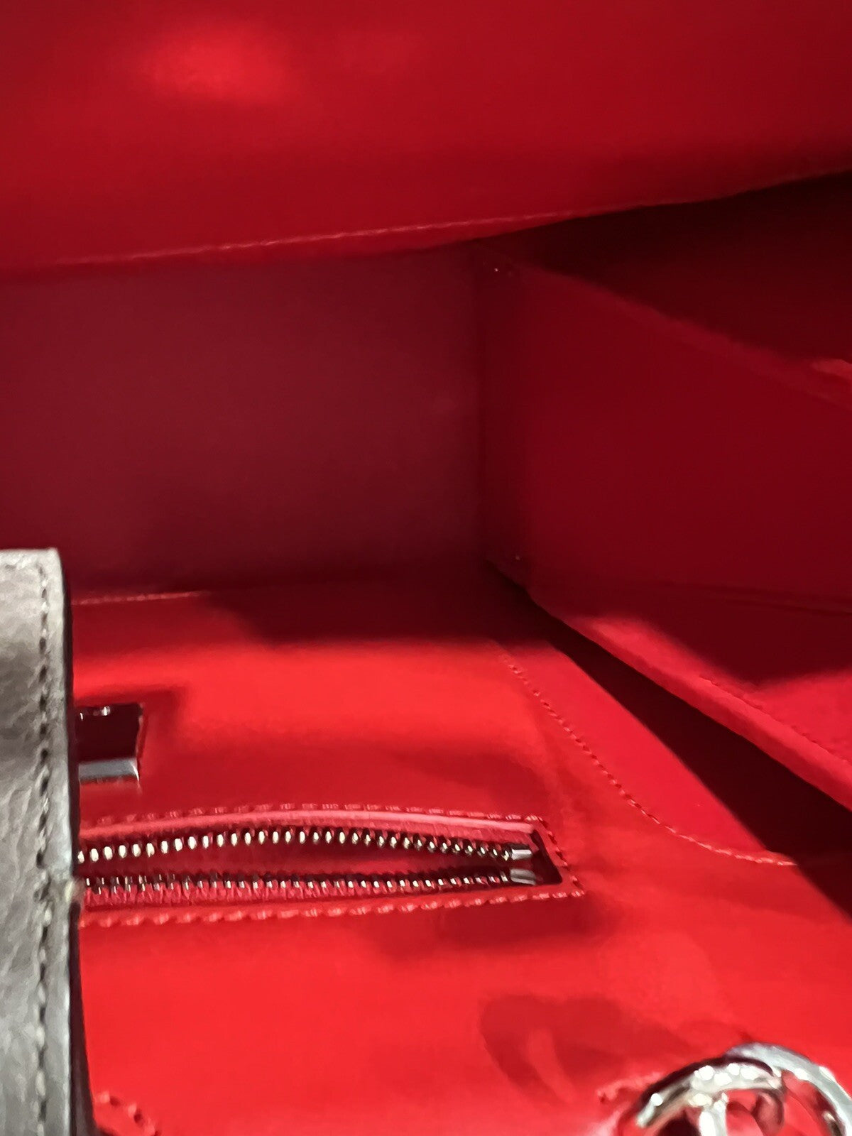 Christian Louboutin Paloma Medium Calf Patent Bag "Storm" (Retail $2700)