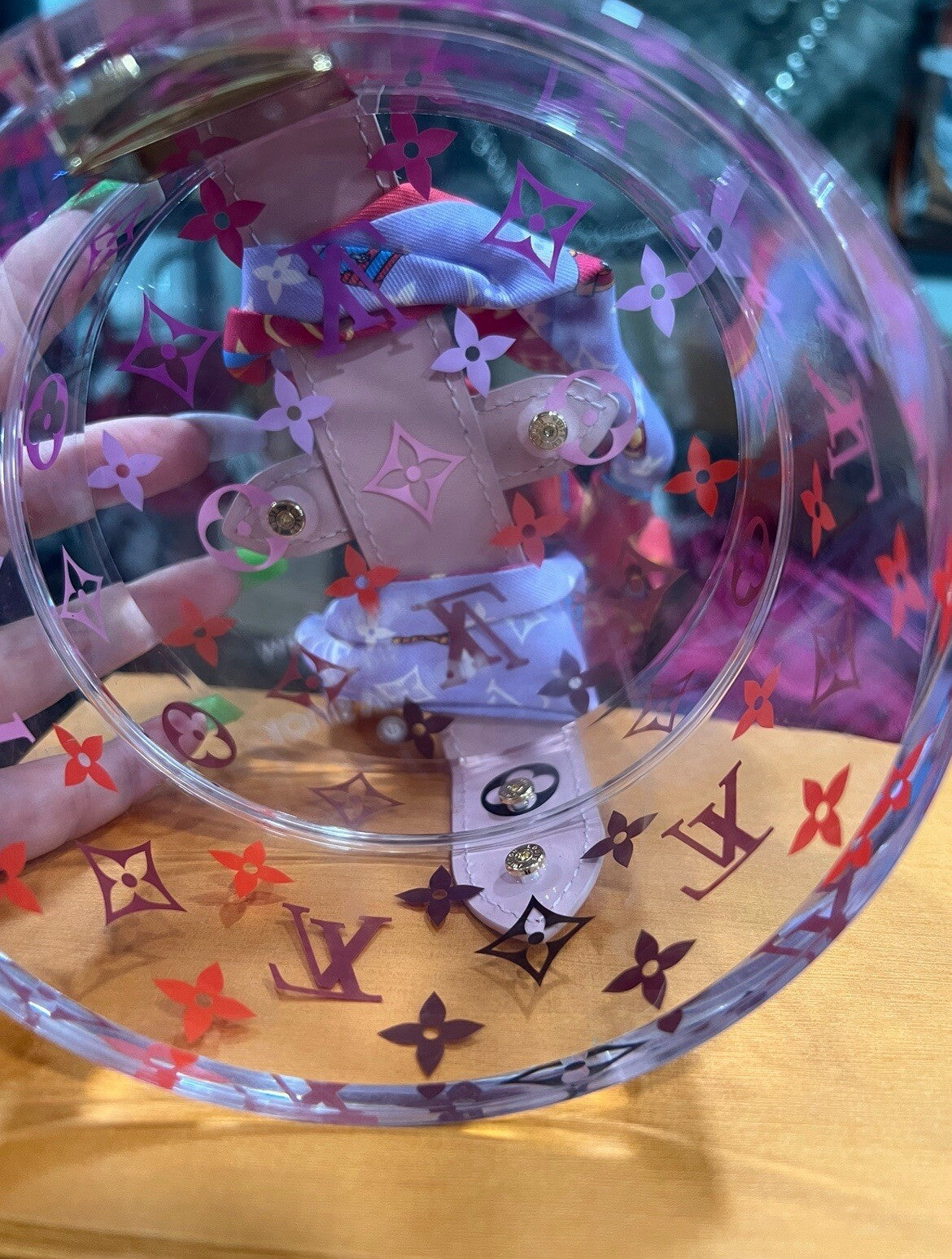 Louis Vuitton Monogram Scott Box With LV Scarf Handle Includes Box & Duster