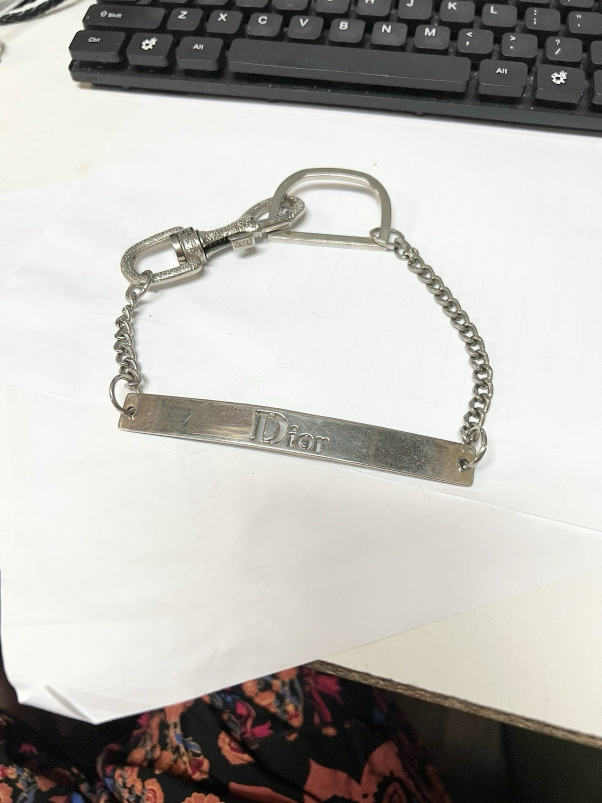Christion Dior Logo Plate Choker AUTHENTIC