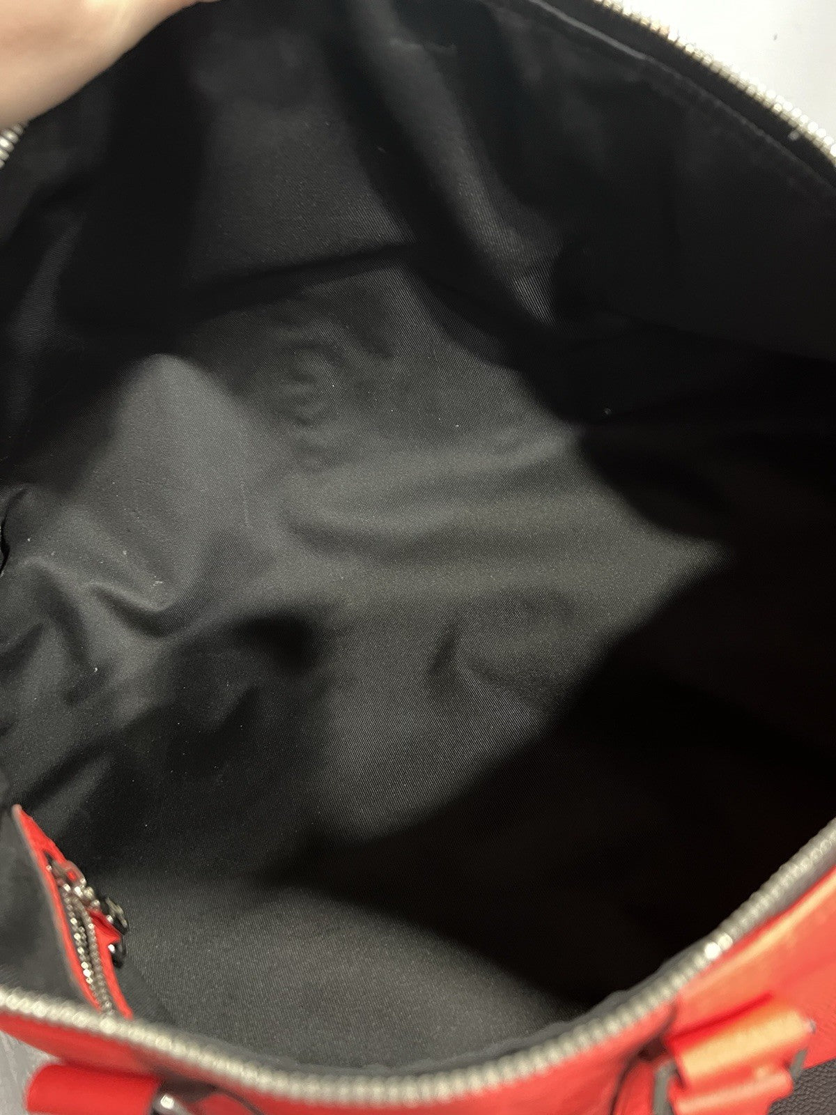 Louis Vuitton Fire Red Taigarama Bandouliere Keepall 50