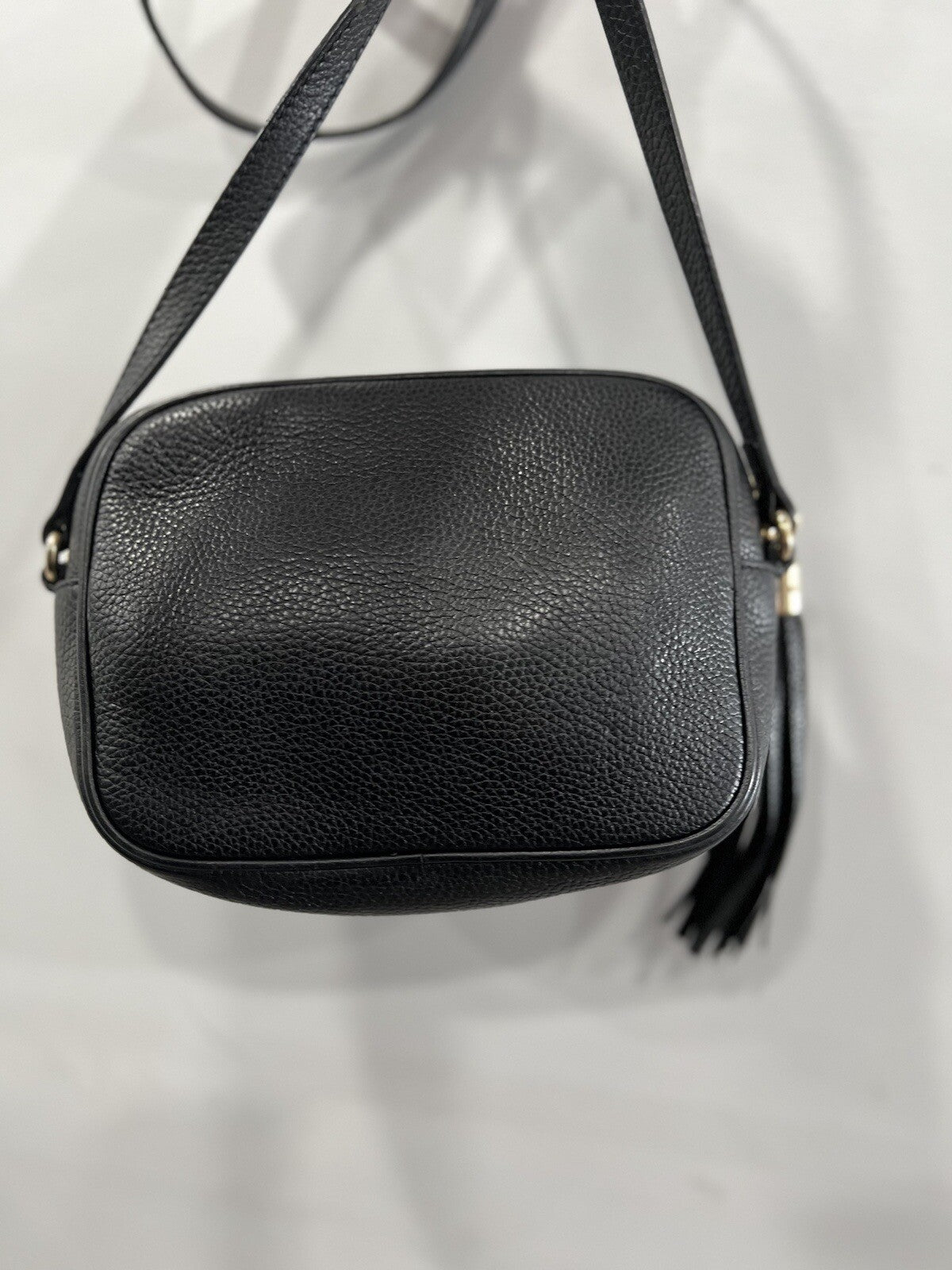 Gucci Black Leather Disco Crossbody Bag With Certificate Of Authenticity