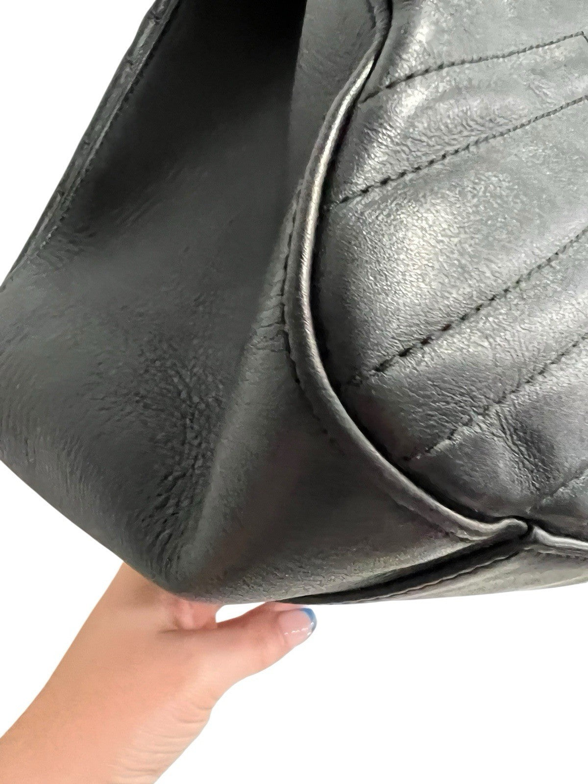 Gucci Marmont Black Gold Hardware Chevron Medium Tote Retail $2800