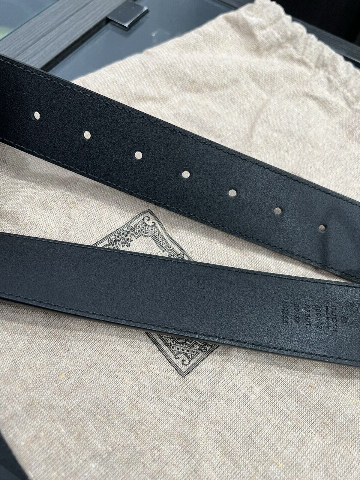 Gucci Marmont Black/Aged Gold Belt Duster  80/32"