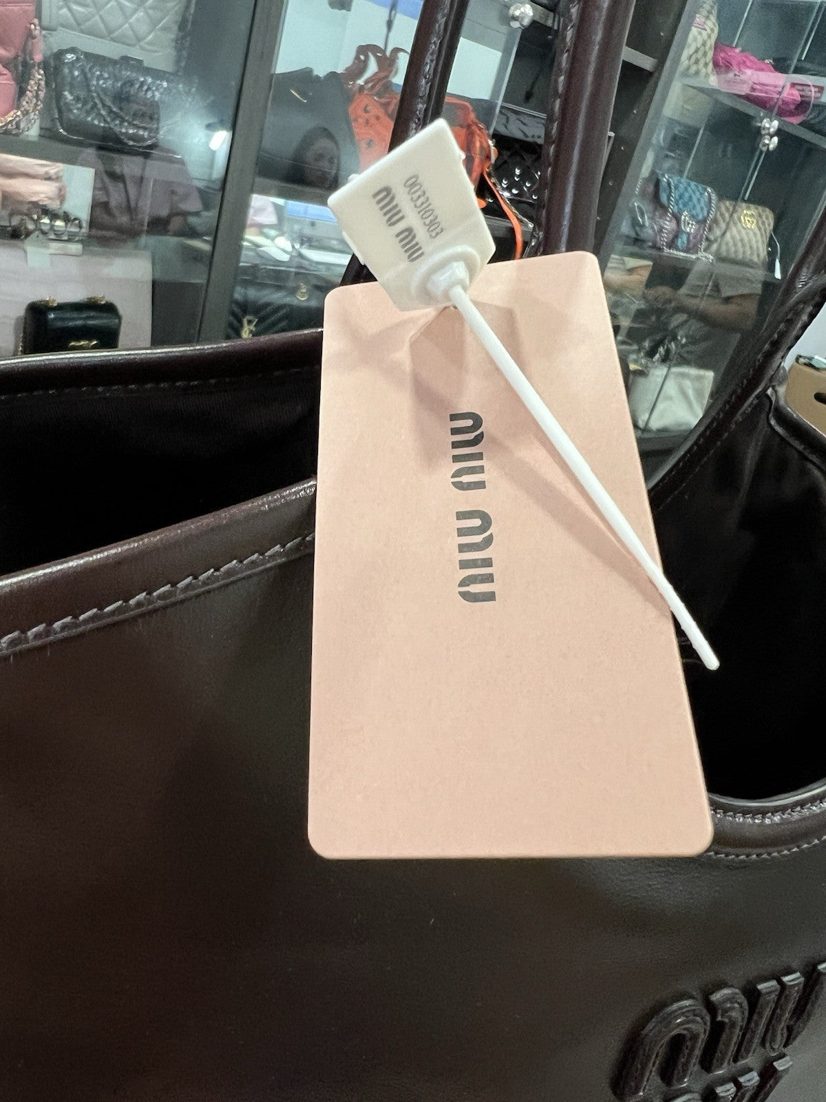 MIU MIU Ivy Tote Brown Leather Shoulder Bag NIB Retail $2590