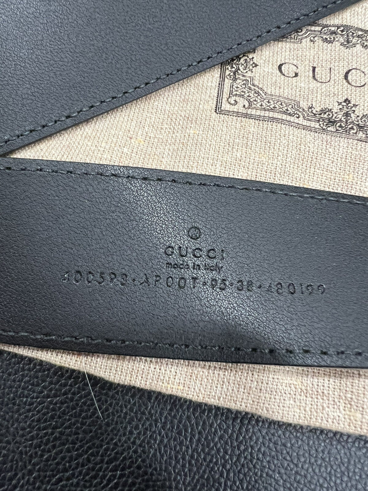 Gucci Marmont Black/Aged Gold Belt W/Box Duster & Receipt (Retail $520) 95/38"