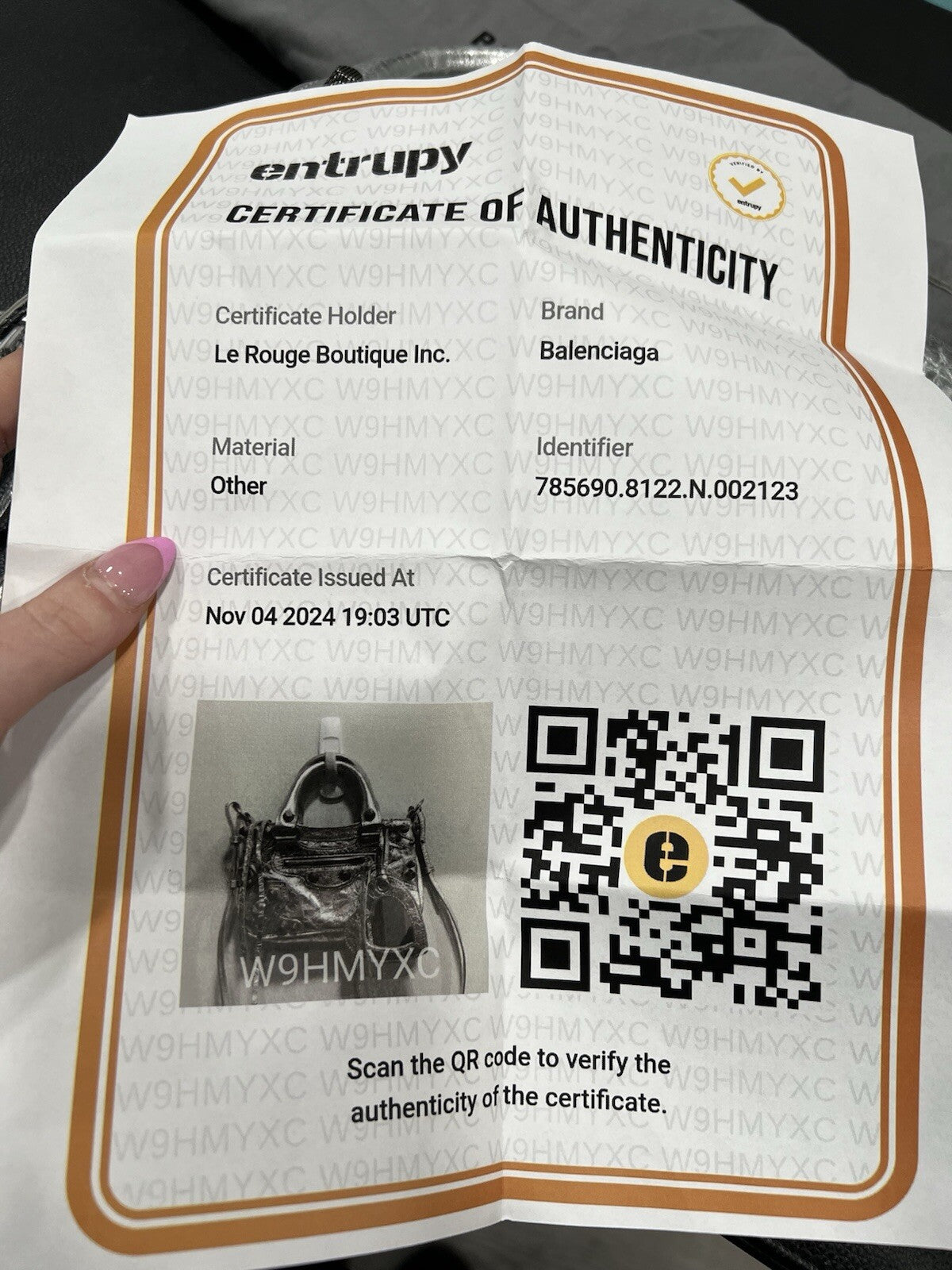 Balenciaga Neo Cagole Mini Metallized Tote Bag