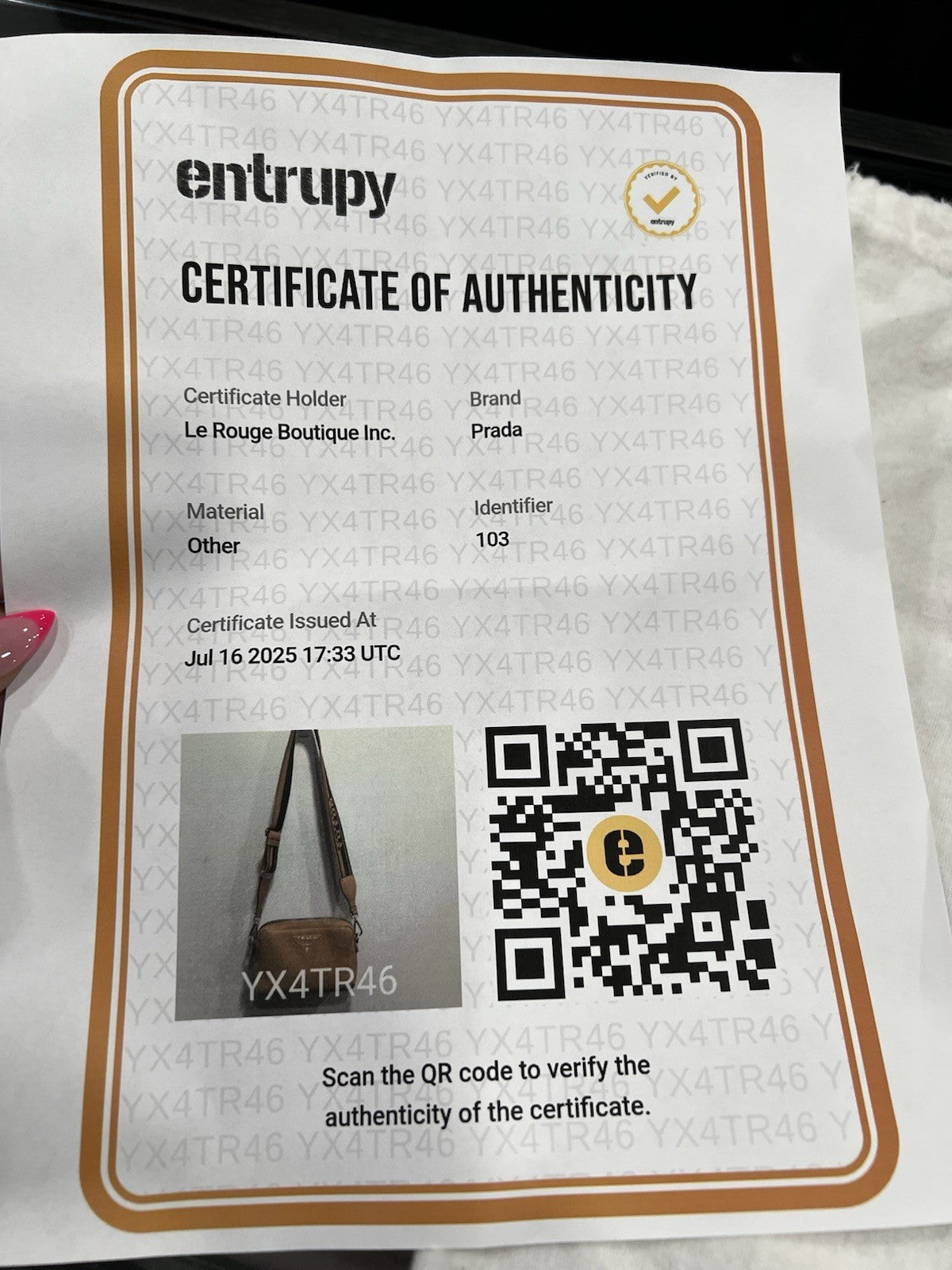 Prada Small Vitello Double Zipper Caramel Crossbody/Shoulder Bag Retail $2750