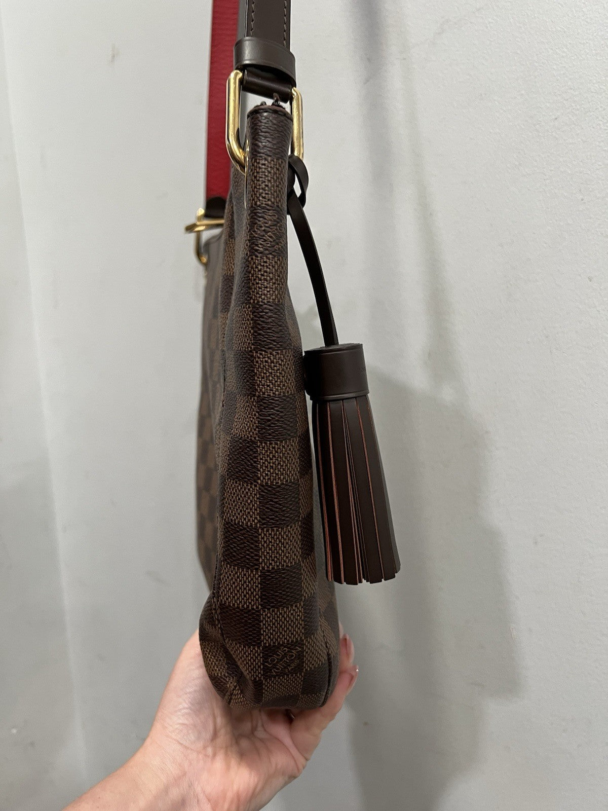 Louis Vuitton Damier Ebene South Bank Besace Crossbody Bag W/ Authenticity