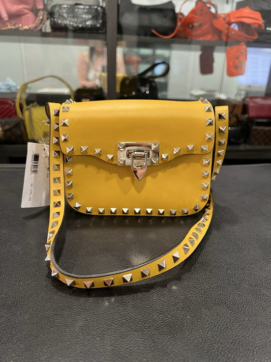 Valentino Garavani Yellow Rockstud Crossbody Small Bag Retail $2195
