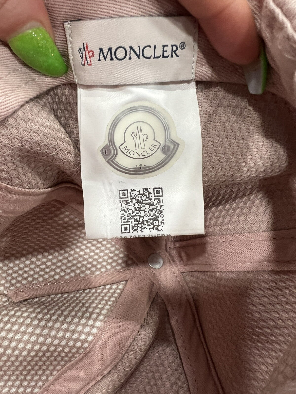 Moncler Pink Baseball Cap With Duster