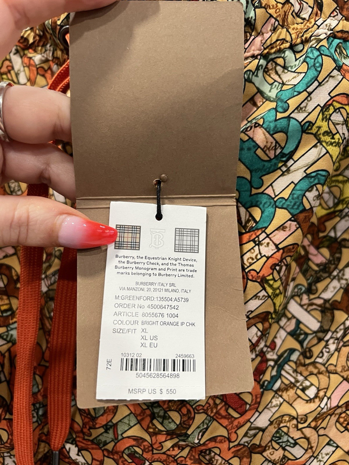 Burberry Greenford Tb Earth Swim Shorts Size XL NWT