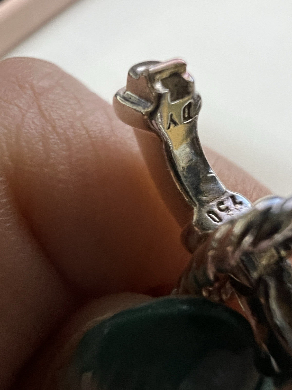 David Yurman Turquoise .925 Sterling Silver &18k Gold Figaro Bracelet RARE