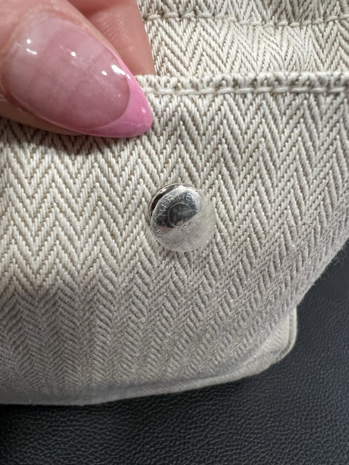 Hermes Cloth Fourbi 25 Pouch With Certificate Of Authenticity
