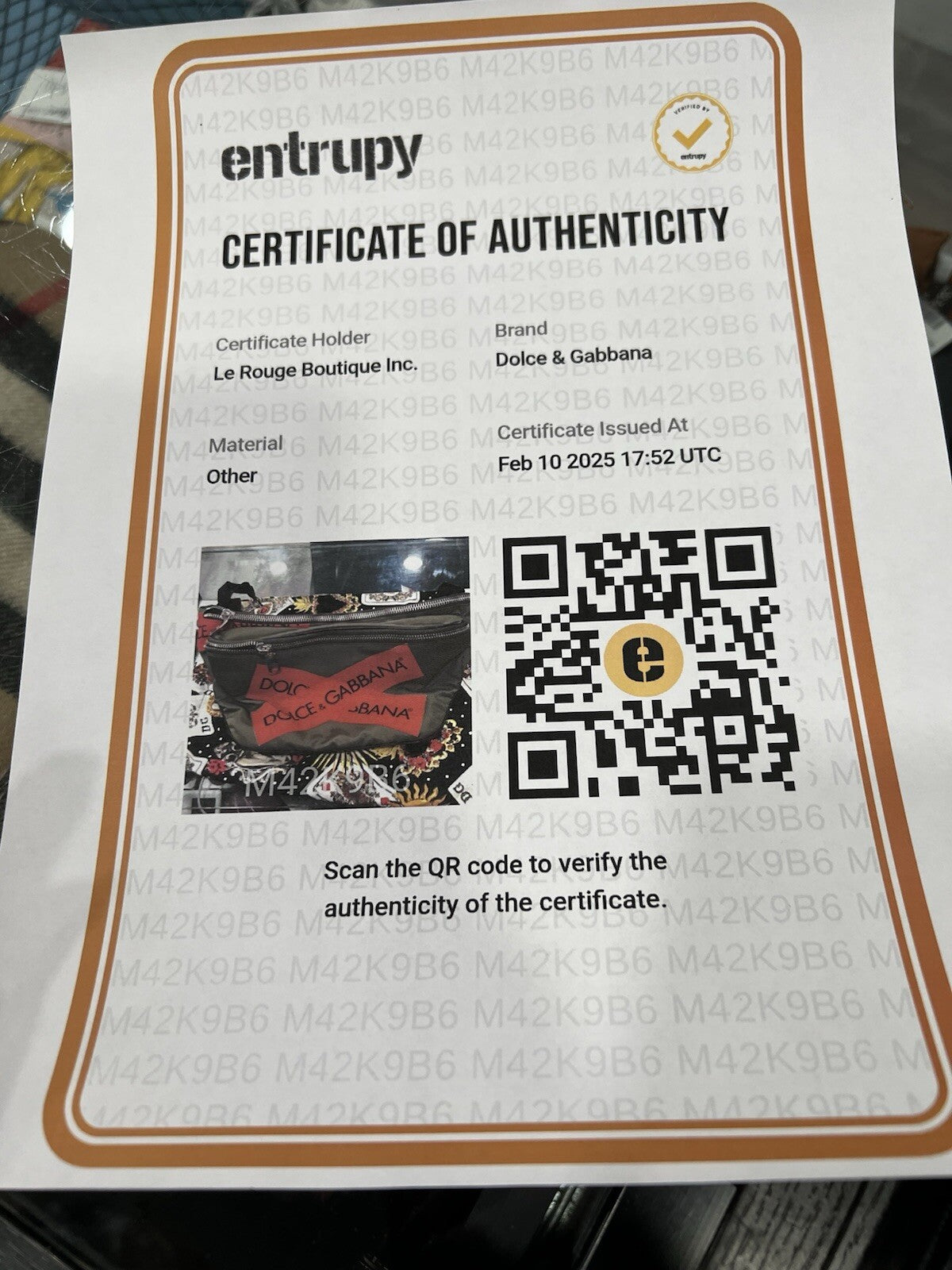 Dolce & Gabbana Tape Logo Army Green Nylon Belt Bag Duster & Authenticity