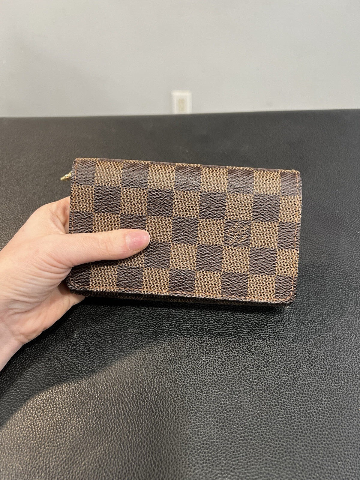 Louis Vuitton Damier Ebene Porte Monnaie Billets Tresor Wallet W/Authenticity