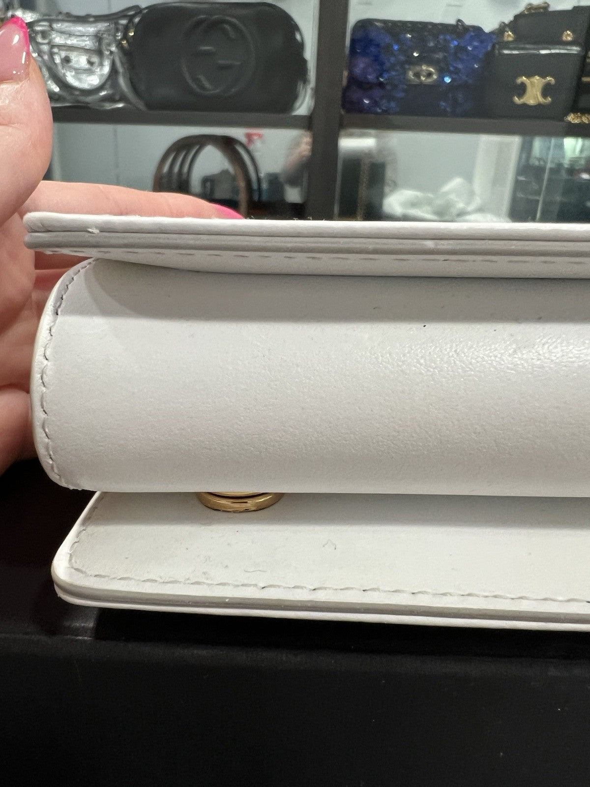 Dolce & Gabbana Mini White Borocco Girls Phone Bag Box & Duster