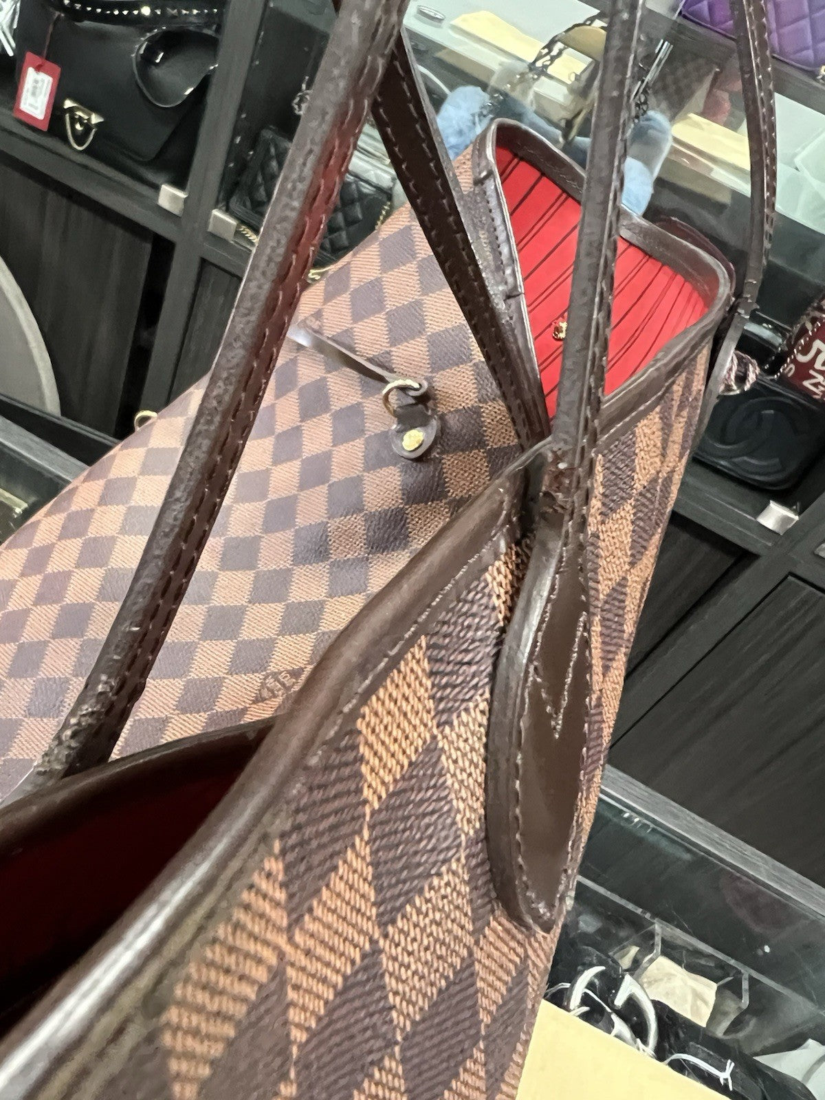 Louis Vuitton Neverfull GM Damier Ebene Retail $2200 W/Box Duster & Insert