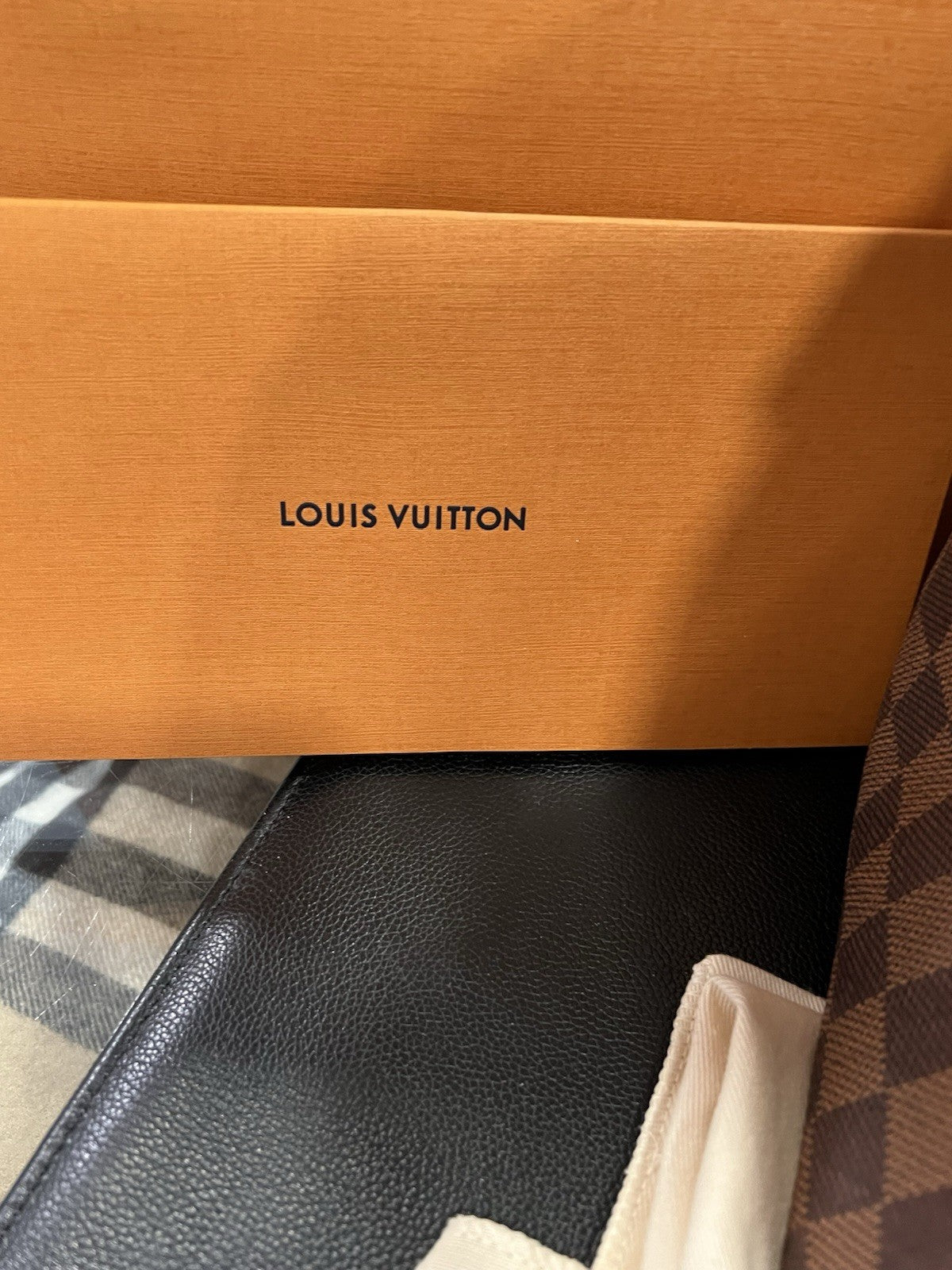 Louis Vuitton Damier Ebene 35 Complete Set Lock Key Duster Box Bag & Receipt
