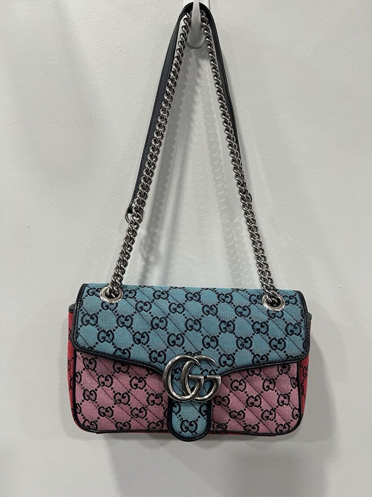 Gucci GG Marmont Flap Bag Diagonal Quilted GG Canvas Small LTD ED.