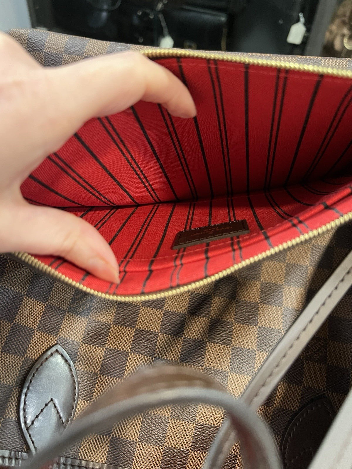 Louis Vuitton Neverfull GM Damier Ebene with Insert & Authenticity Retail $2310