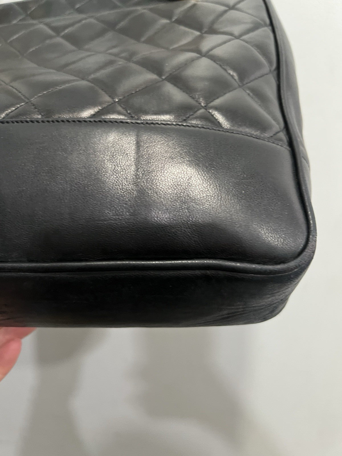 Chanel RARE Collectors Lambskin 24k Gold Plated Hardware Chain Tote Bag