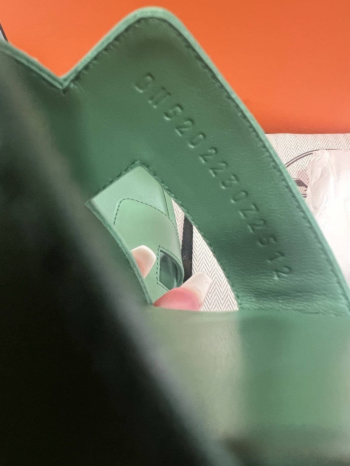Hermes Green Vert Jungle Oran Sandals Size 41 NIB
