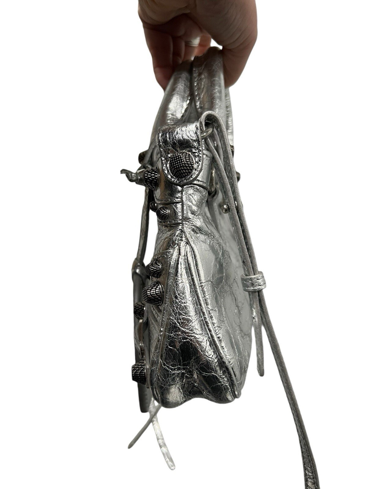 Balenciaga Neo Cagole Mini Metallized Tote Bag