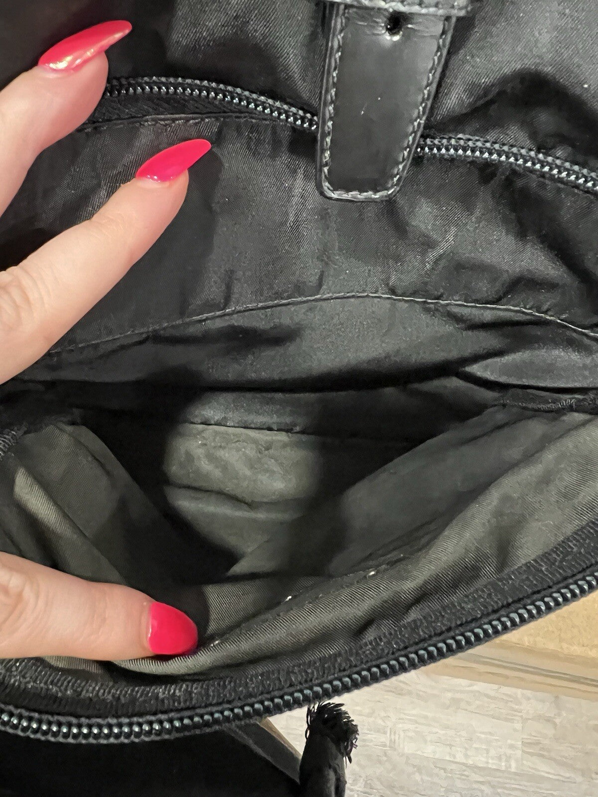 Prada Vela Nylon Tessuto Black Backpack With Certificate Of Authenticity