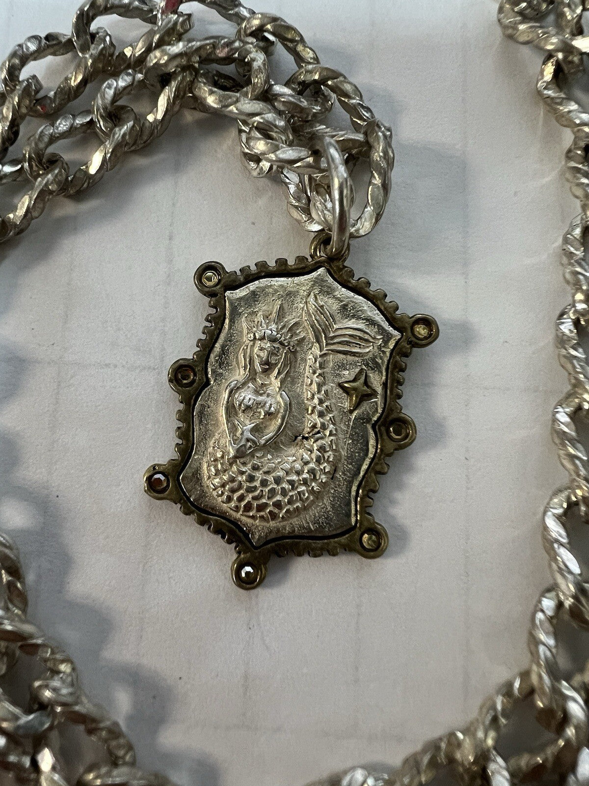 Henkel & Grosse Germany Sterling Silver Chain .925 W/ Lyric & Lore Pendant 32"