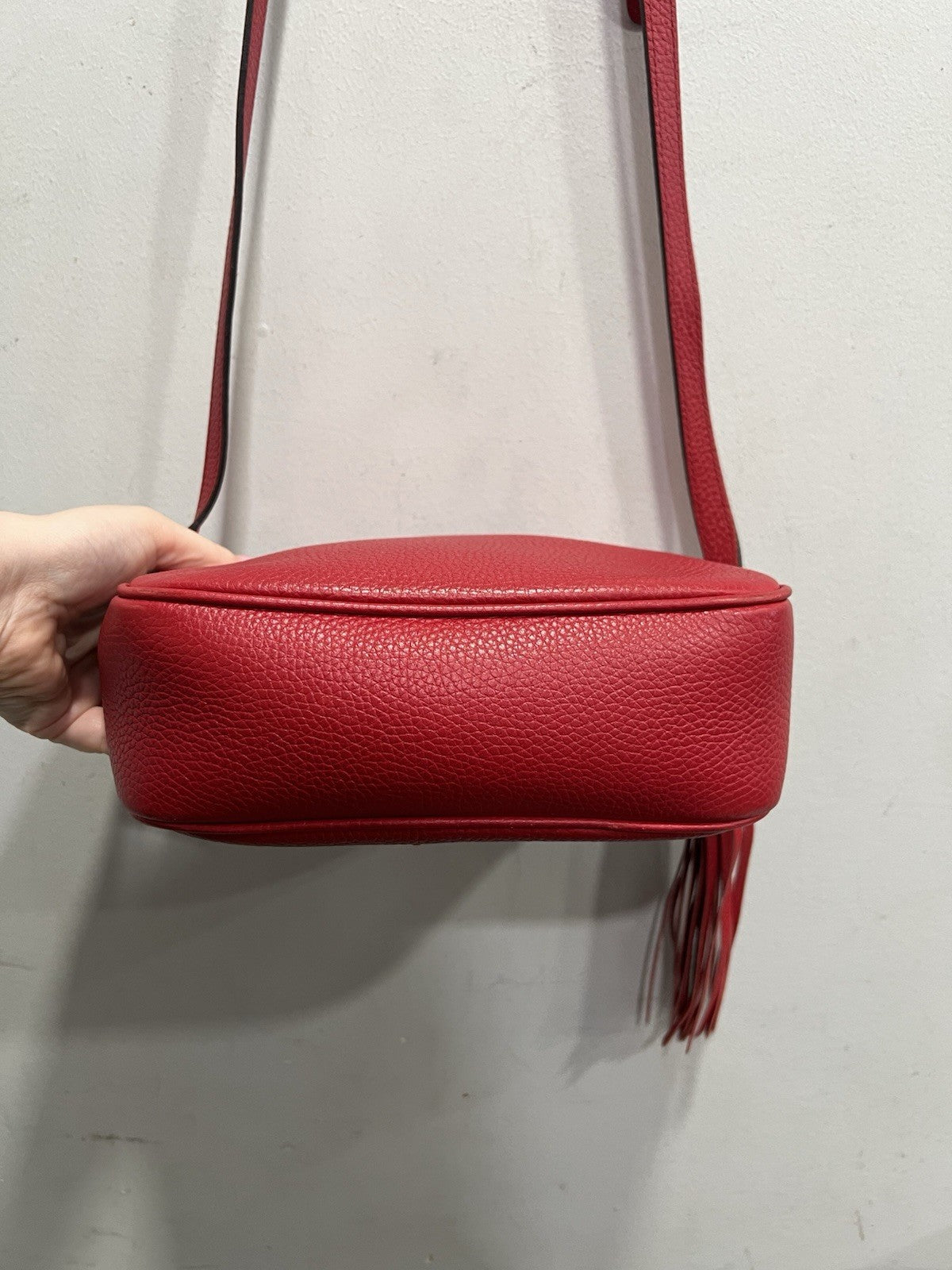 Gucci Red Soho Crossbody Bag With Box Duster & Authenticity