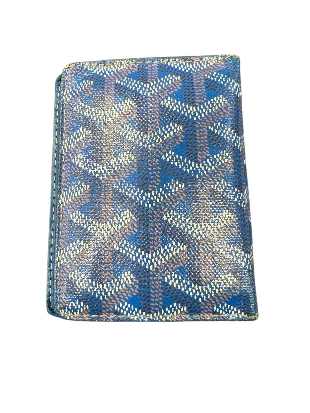 Goyard Saint Marc Sky Blue Card Wallet Box Duster Authenticity Retail $1100