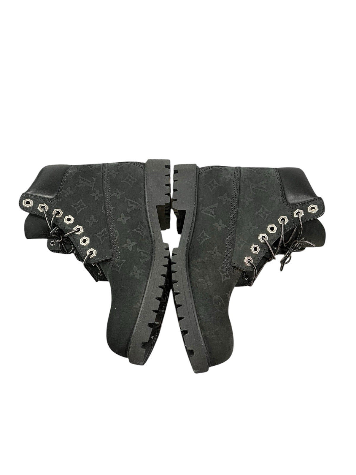 Louis Vuitton X Timberland Ankle 6in Boots US SIZE 9 Black Monogram Authentic